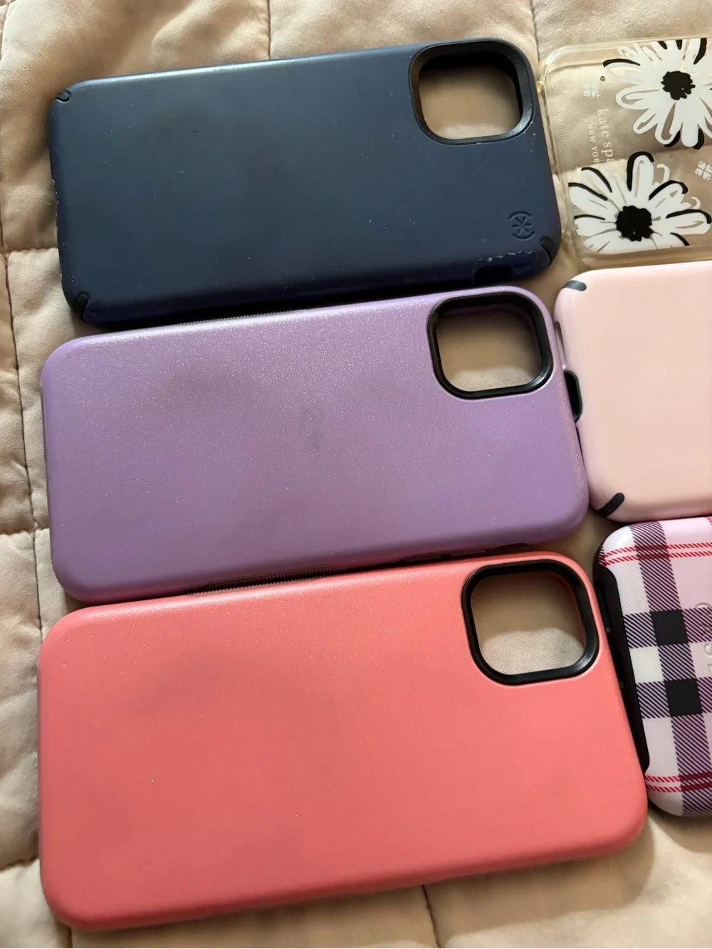 IPhone 11 phone cases.  Good condition. Assorted Pink, Purple, Navy & Patterned
